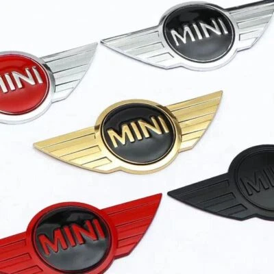 Silver Black Mini Cooper Rear Emblem Badge New OEM 51147026186 02-17 FAST SHIP Foto 1 de 4