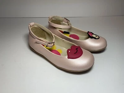 Andrea девочка ясельного возраста розовый Минни-Маус мыши балет плоский лодыжки ремень размер 8 новый - Изображение 1 из 3