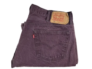 Pantalones de mezclilla Levis 501 xx para hombre talla 40x30 (tag42/32) púrpura ajuste original algodón - Imagen 1 de 12