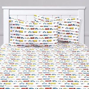 Transportation Cars, Trucks, Planes Buses Kids Sheet Set Twin, Twin XL, Full - Picture 1 of 7
