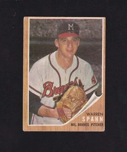 1962 Topps Set Break #100 Warren Spahn VG-VGEX *AJMCARDS* - Picture 1 of 1