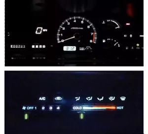 White Hud Cluster / Climate Control LED Bulb kit For Nissan 240sx S13 1989-1994 - Picture 1 of 3