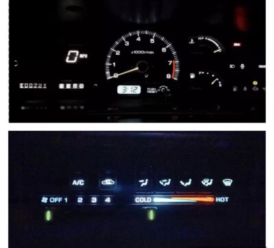 White Hud Cluster / Climate Control LED Bulb kit For Nissan 240sx S13 1989-1994 - Image 1 of 3