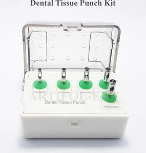 Zahnimplantat Gewebe Stanzset 5-teiliges Set für Implantationschirurgie mit Halter - Bild 1 von 7
