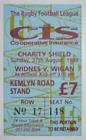 Widnes v Wigan 27th August 1989 Charity Shield @ Anfield, Liverpool, Ticket.