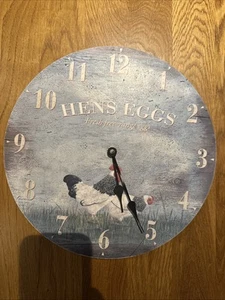 Schichtholz Hühner Eier Uhr - Bild 1 von 6