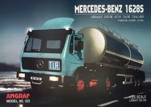 Kartonmodell Mercedes -Benz 1628S mit Tankauflieger 1:25 Angraf - Bild 1 von 2