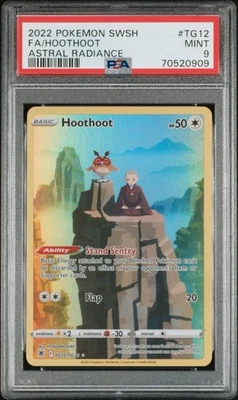 Pokémon! PSA 9 Hoothoot TG12/TG30 - Trainer Gallery - Astral Radiance - Mint - Image 1 of 2