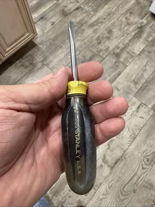 Vintage Stanley USA Workmaster 2-7/8” Shank Flat Slotted Screwdriver 66-203 - Picture 1 of 8