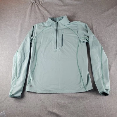 Pullover Smartwool para mujer S Active polar 1/2 cremallera verde mezcla de lana elástico en 4 vías Foto 1 de 4