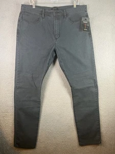 Pantalone Proof Rover Uomo 36x34 Grigio Slim Fit Tela Jeans Huckberry Elasticizzato Nuovo con etichette - Foto 1 di 12