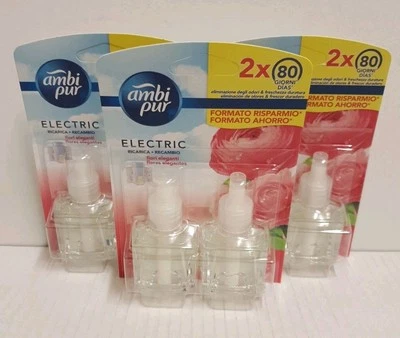 FEBREZE-AMBI PUR ELEGANT FLOWERS  PLUG IN REFILLS 20ML X 6 REFILLS - Image 1 of 4
