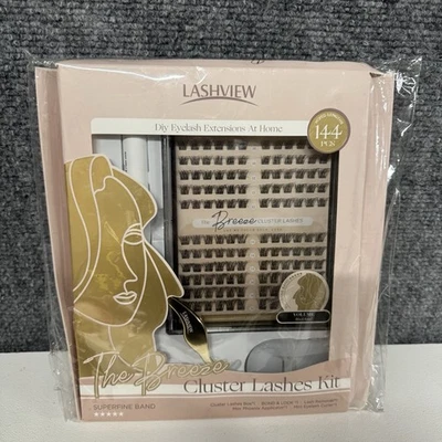 Lashview Cluster Lashes Kit Women Mixed Length 144pc With Glue Remover New - Image 1 of 2