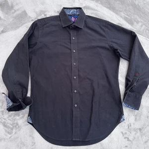 Robert Graham Shirt Mens Small Classic Fit Paisley Trim French Cuff Button Up - Picture 1 of 12