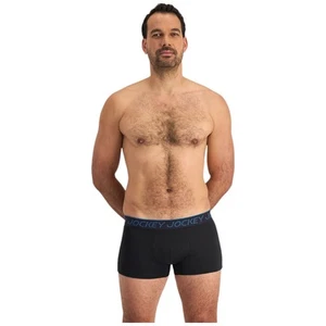 3 x Mens Jockey Cool Active Trunks Black Underwear - Picture 1 of 4