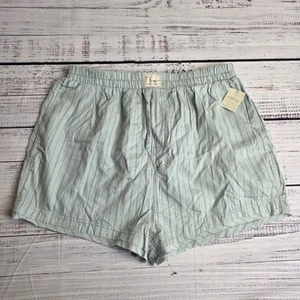 New Intimately Free People Day To Day Boxer Shorts Womens XL Misty Blue Cotton - Picture 1 of 10