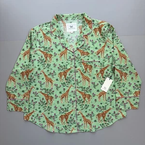 Camisa pijama manga larga fresca estampado jirafa XL algodón orgánico Printfresh para mujer - Imagen 1 de 9