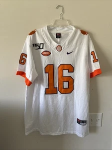 Men’s Trevor Lawrence #16 Clemson Tigers White XL 150th Yr Patch Jersey Stitched - Picture 1 of 5