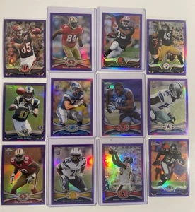 Topps Chrome 2012 NFL Purple Refractor Lot. 12 Cards All #/499 MINT RCs - Picture 1 of 7