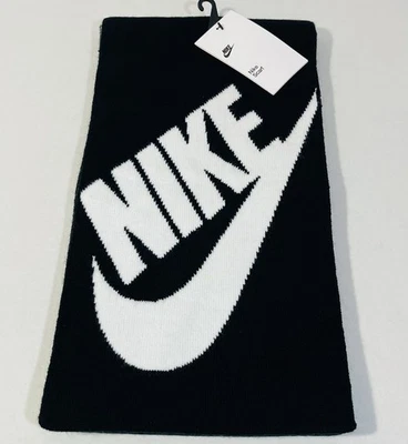 Nike Reversible Futura Club Deporte Cuello Bufanda Negro Blanco N1002946-010 Nuevo Con Etiquetas Foto 1 de 4