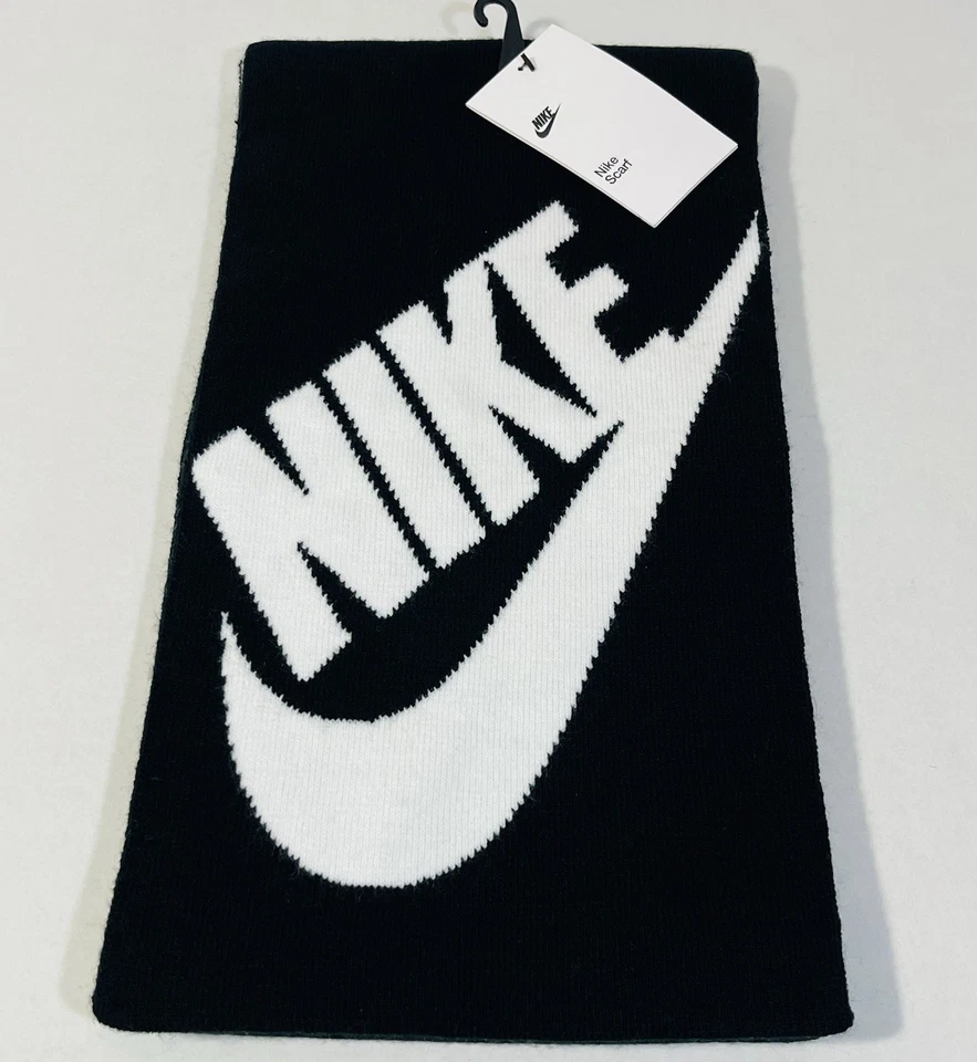 with Tag Nike One Reversible Scarf Unisex Black or White N1002946-010