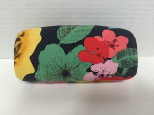 Vera Bradley Glass Case Floral Fabric Hinge Closure Tropical - Picture 1 of 10