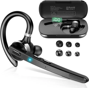 Bluetooth Headset V5.3, Wireless Freisprech Telefon mit CVC 8.0/ENC Dual Mic, - Bild 1 von 8