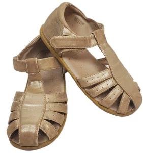 Livie And Luca 1Y Matilda Jane Play Cond Gold Sandals Shoes Girls Size 1 - Picture 1 of 11