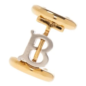 SALE BURBERRY Ear Cuff TB Monogram Mini Logo Single Ear Gold/Silber NEU - Bild 1 von 6