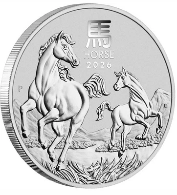 2026 Perth Mint Lunar Series Year of the Horse 1oz Silver Bullion Coin + Capsule - image 1 of 3