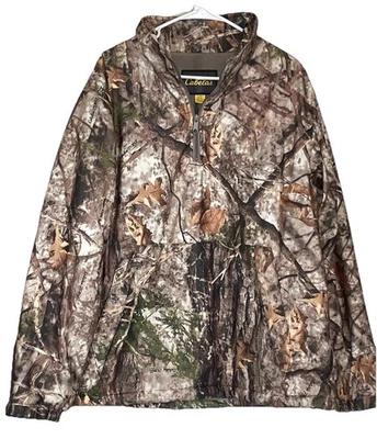 Cabela’s Zone Insulated 1/4 Zip Pullover Jacket Men’s Large Camouflage Hunting - Image 1 of 4