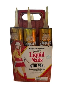 Vtg Liquid Nails COWGIRL Construction MACCO Advertising Liquid Nails Mid Century - Picture 1 of 9