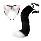 Cat Ears And Fox Animal Tail Cosplay Costume Faux Fur Hair Clip Headdress Set?