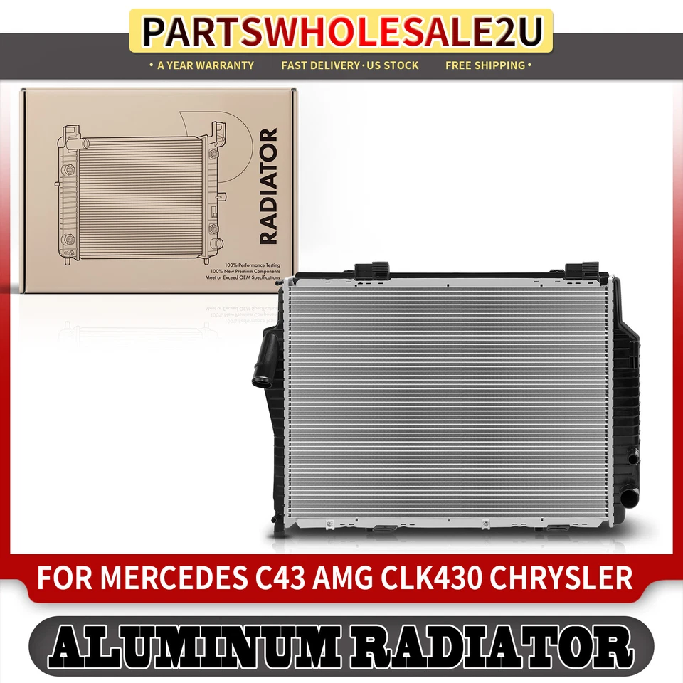 Radiador con enfriador de aceite de transmisión para Mercedes-Benz C43 AMG SLK32 AMG Chrysler Foto 1 de 4