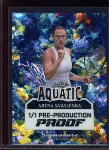 2025 Leaf Signature Series Proof Aquatic Crystal Coral Reef Aryna Sabalenka 1/1 - Picture 1 of 2