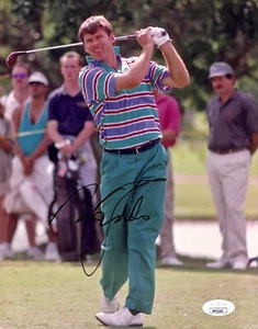NICK FALDO Autografiado FIRMADO 8X10 FOTO MAESTROS PGA GOLF TOUR CERTIFICADO JSA - Imagen 1 de 4