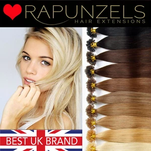 18" Pre bonded keratin hair extensions NAIL U TIP 1g or 0.5g permanent fitting - Picture 1 of 28