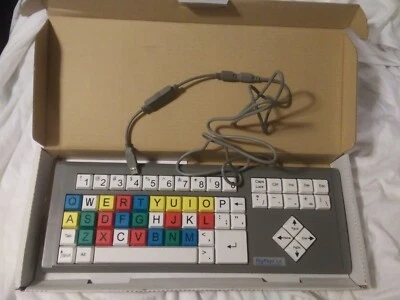 BIG KEYS LX Keyboard GREYSTONE DIGITAL. MULTI COLOR GIANT KEYS   PS/2 W/USB Adap - Image 1 of 4