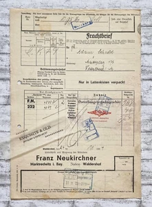 1934 Neukirchner Waldershof Porzellan Schedel Dettelbach Frachtbrief Reichsbahn - Picture 1 of 3