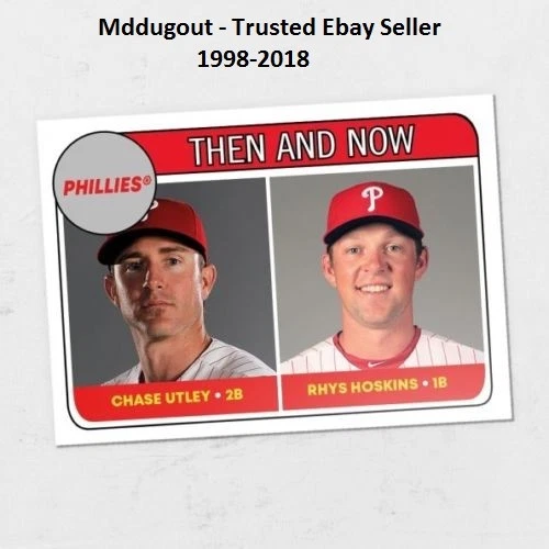 Rhys Hoskins / Chase Utley #70 Phillies 2018 Topps TBT 1969 Rookie Star Design - Image 1 of 1