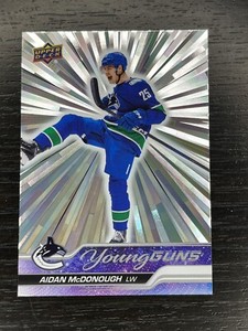 Aidan McDonough 2023-24 Upper Deck Series 1 Young Guns Outburst Silver #232 RC