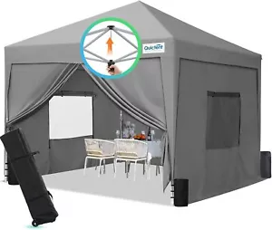 Quictent 10x10 Pop up Canopy Tent with Waterproof Sidewalls and Roll-up Windows - Picture 1 of 60