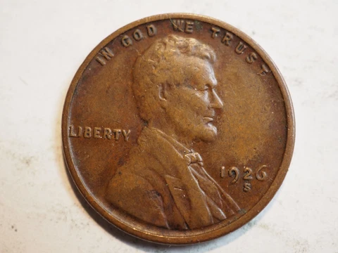 1926  S  LINCOLN HEAD CENT    *NICE  COIN  * FREE SHIPPING A0539 Cover