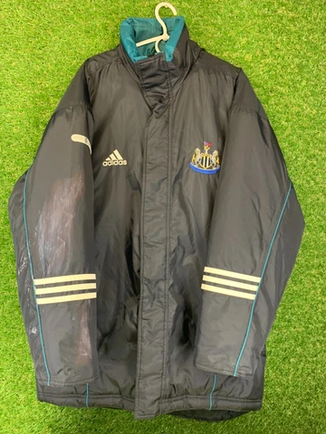 NEWCASTLE UNITED 1999/2000 FOOTBALL COAT JACKET TRAINING ADIDAS ORIGINAL SIZE L Cover