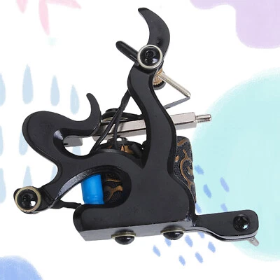 Cast Iron 10 Coils Tattoo Machine Fit for Liner & Shader Black Y29 - Image 1 of 4