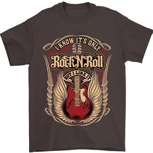 I Know It’s Only Rock ’n’ Roll Musik Gitarre Herren T-Shirt 100% Baumwolle - Bild 1 von 28