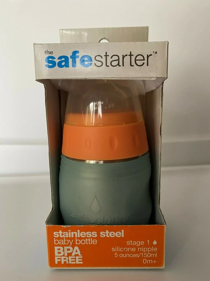 Safe Starter Baby Bottle **NEW**  Stage 1  Blue  BPA Free - Image 1 of 4