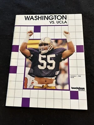 1988 NCAA Football Program Washington Huskies VS UCLA Bruins Troy Aikman QB OCT1 - Image 1 of 3