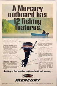 1968 Mercury Outboard Motor Fishing Fond du Lac Wisconsin Vintage Print Ad - Picture 1 of 5