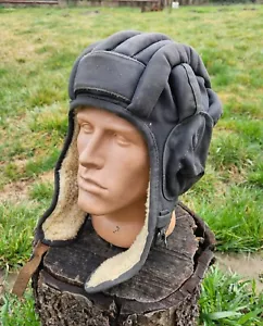 Original Military Soviet Army Winter Tankman Hat Tank HeImet TSH-3 USSR Size 3 - Picture 1 of 18